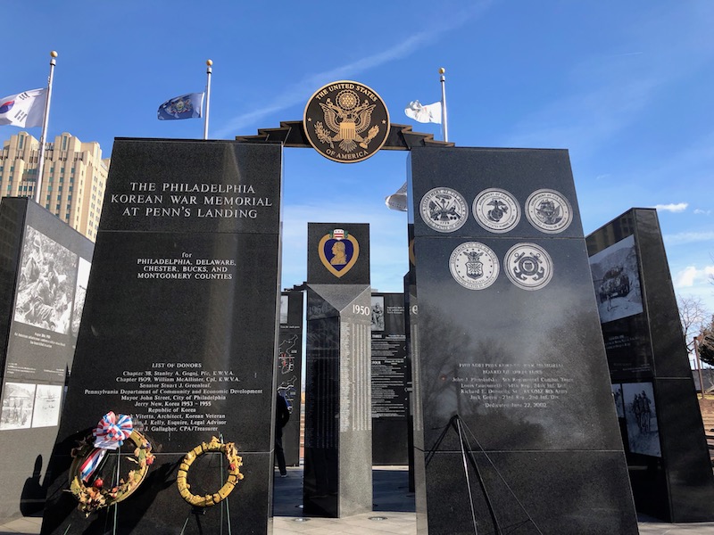 Korean War Memorial in Philadelphia at Penn's landing