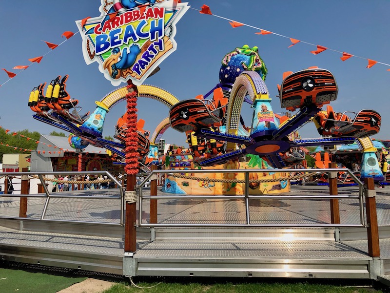Carnival ride at Maliveld, The Hague, for King's Day