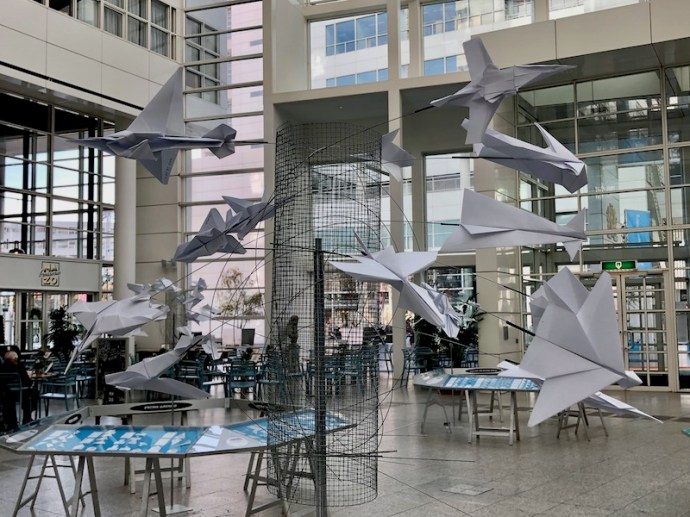 Paper planes exhibit at The Hague's city hall, October 2018 (2)